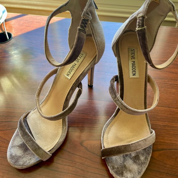 Steve Madden Velvet Strap Stiletto Heels - Size 8.5 - Picture 7 of 7